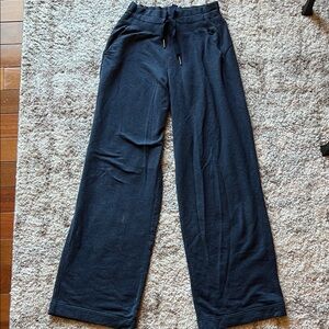 Athleta Navy Wide-Leg Sweat Pants